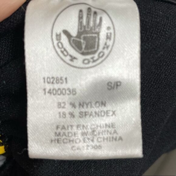 Body Glove Triangle Bikini Top Yellow Gray Cream Pink and Black Size Small - Picture 3 of 7